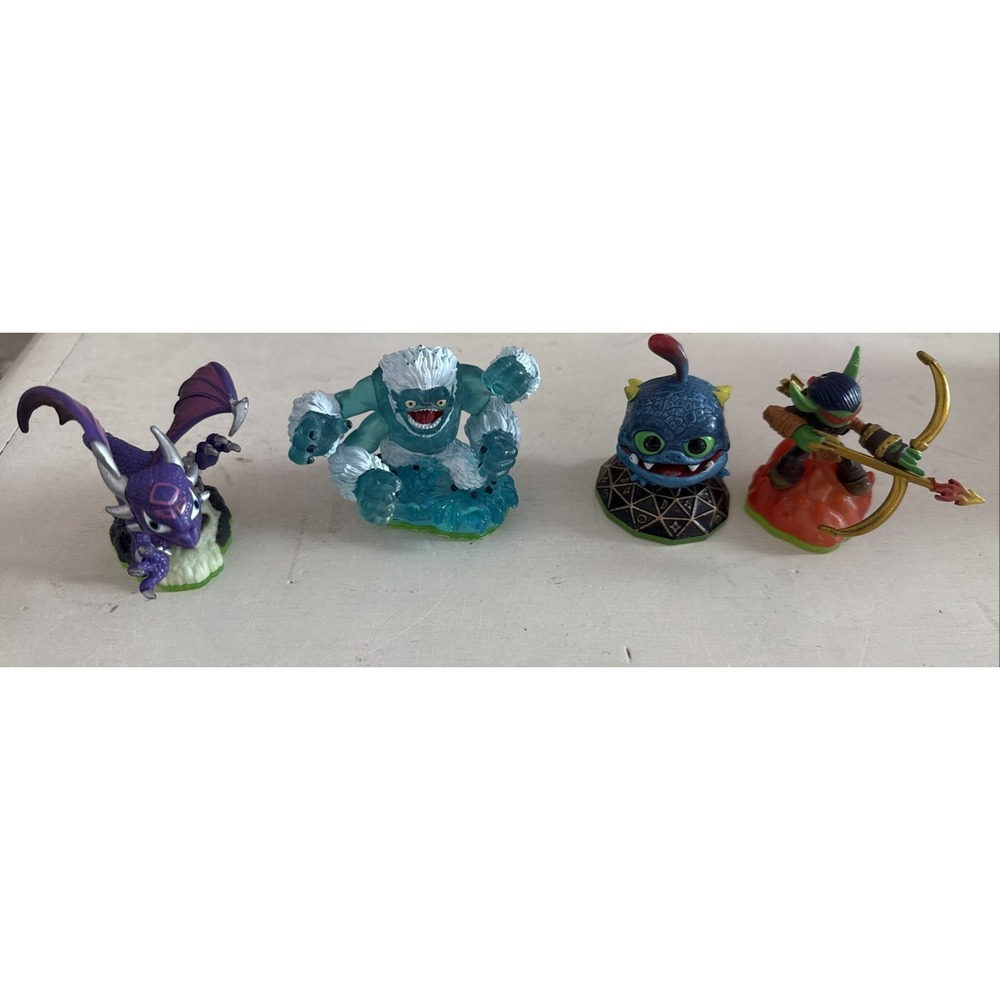 SKYLANDERS LOT OF 4 Spyros Adventures Cynder Flameslinger Slam Bam Wreck Ball